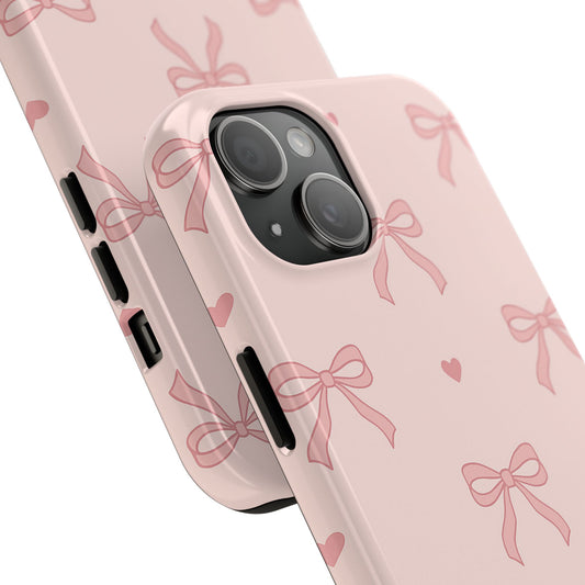 "Holy Darling" pink bow phone case
